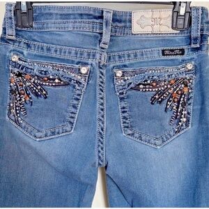 Miss Me Jeans Womens 26 Skinny Hailey Embellished Bling Pockets Stretch Denim